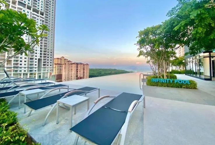 Lejlighed Georgetown Penang - Skyline At Urban Suites - Affordable-Luxury-Cozy Stays With Sea And City Views Jelutong Malaysia