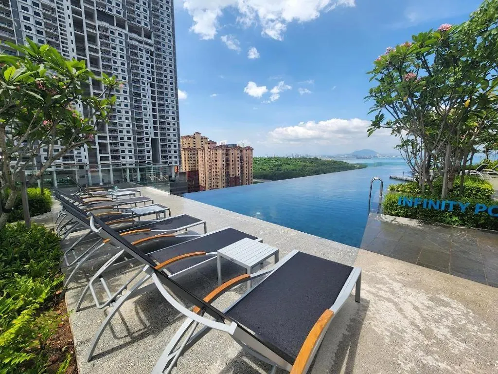 Apartment Georgetown Penang - Skyline At Urban Suites - Affordable-Luxury-Cozy Stays With Sea And City Views Jelutong